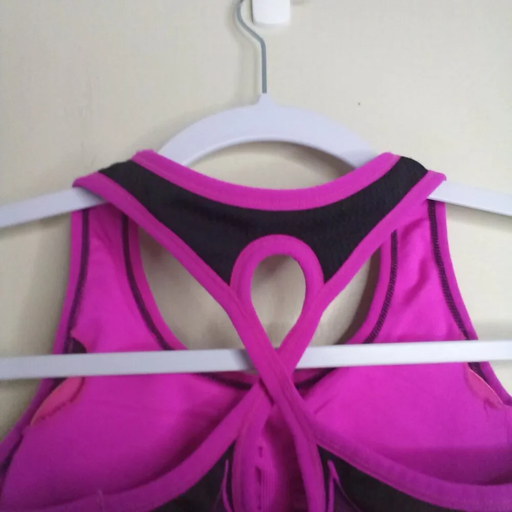 Danskin Now Sports Bra Women S Active Athletic Workout Purple Black